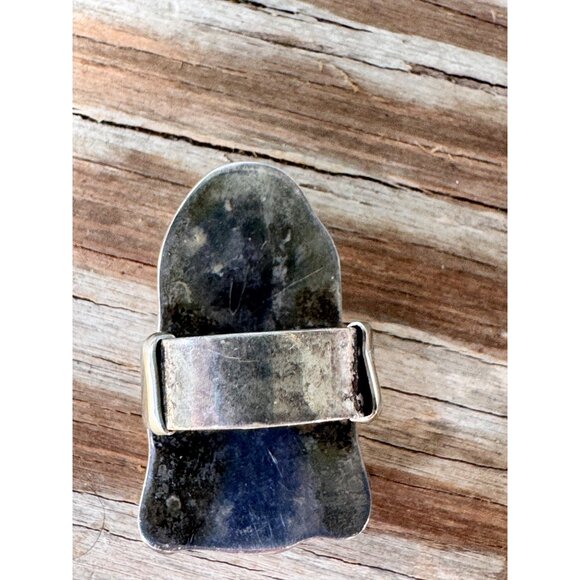 Handcrafted Buddha Head Ring With Sterling Silver Band Size 8 - Picture 5 of 8